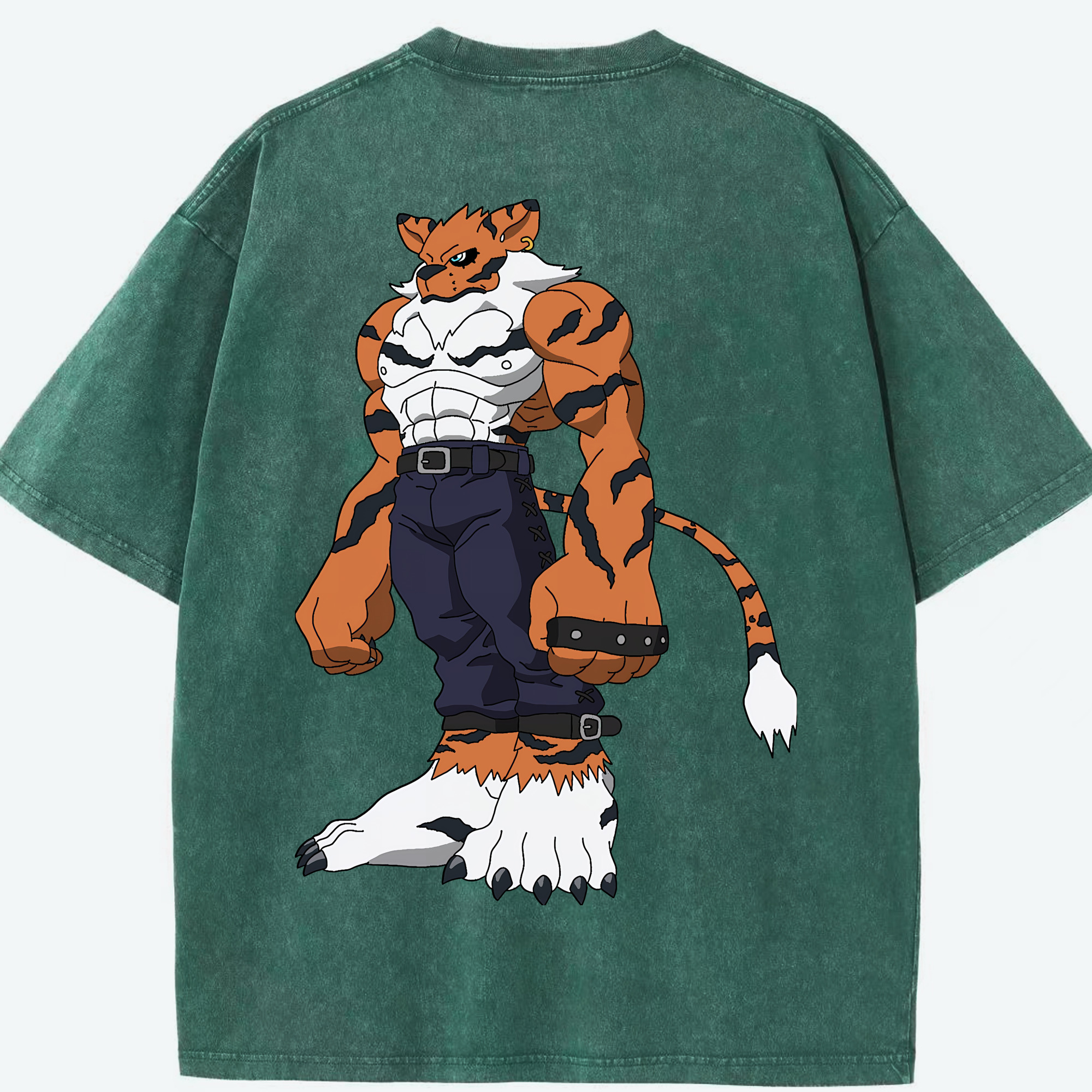 （画像用） Digimon デジタルモンスター/デジモン 綿100% ヴィンテージ風 半袖Tシャツ（背面プリント）